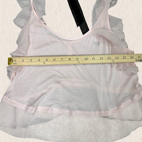 Victoria’s Secret Coquette Pink Ruffle Cami Bow‎ Back Tank Size M – Balletcore - Picture 8 of 8